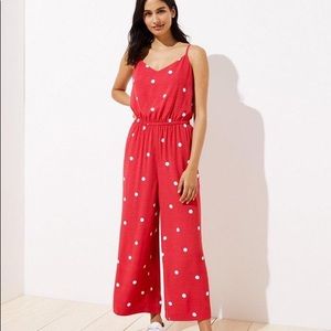 Loft polka dot jumpsuit.
